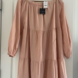 Saks Fifth Avenue Blush Linen Dress